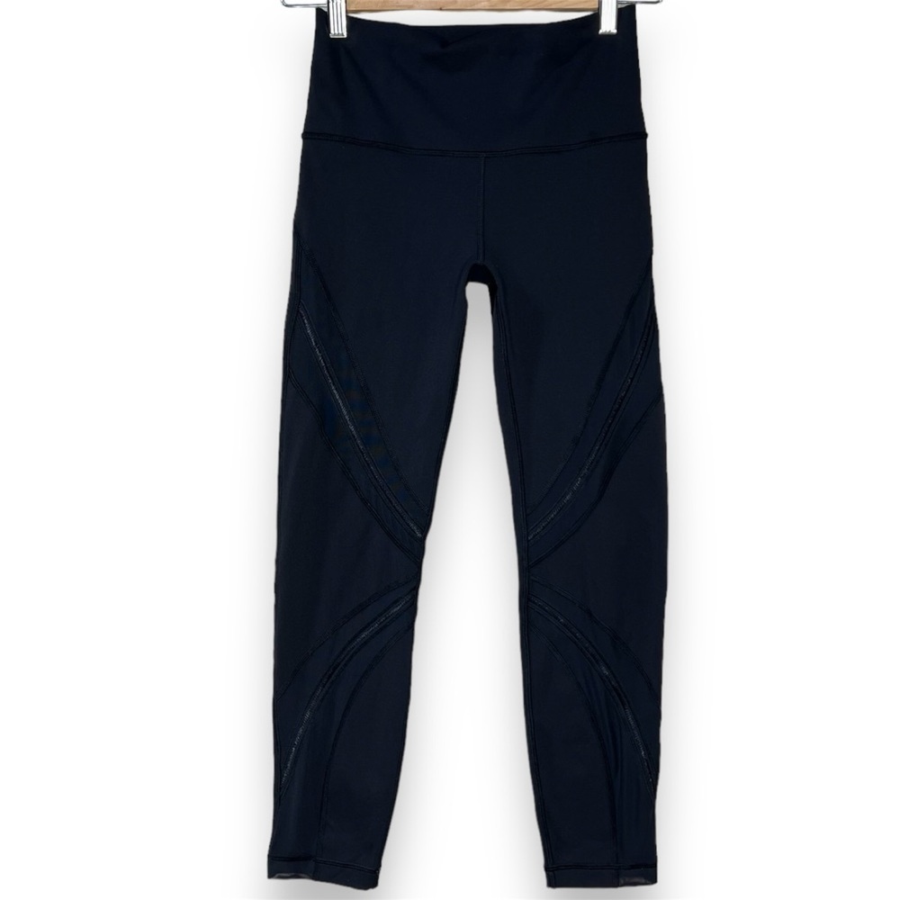 Lululemon Women’s 6 High Times Pant Metta Black‎ Leggings Full-On Luxtreme Mesh